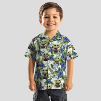 FL New York Giants Yoda Green Hawaiian Shirt, Palm Sunset Tropical Beachwear