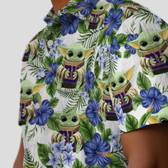 FL New York Giants Yoda Green Hawaiian Shirt, Palm Sunset Tropical Beachwear