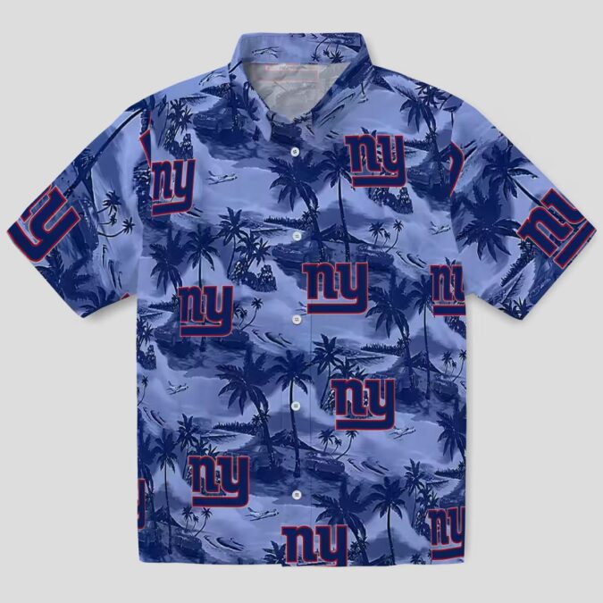 Limited Edition New York Giants Tropical Hawaiian Shirt, Coastal Palms NFL Fan Wear