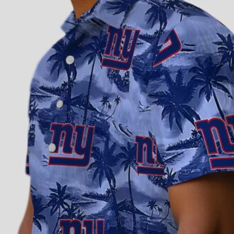 Limited Edition New York Giants Tropical Hawaiian Shirt, Coastal Palms NFL Fan Wear