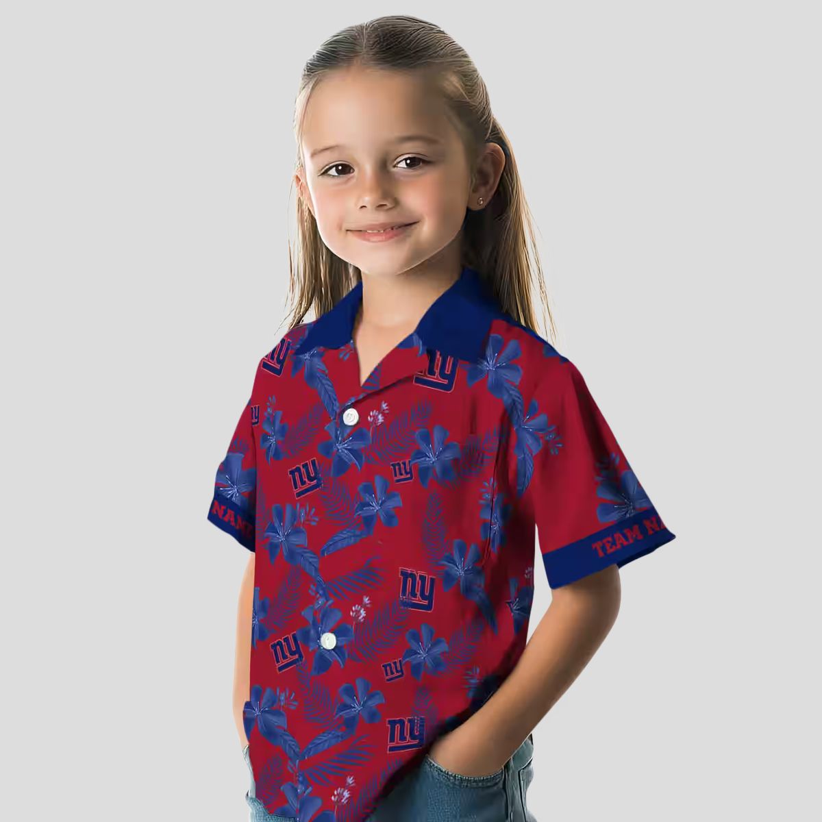 Men’s New York Giants Hawaiian Shirt, Vintage Botanical Print NFL Gear