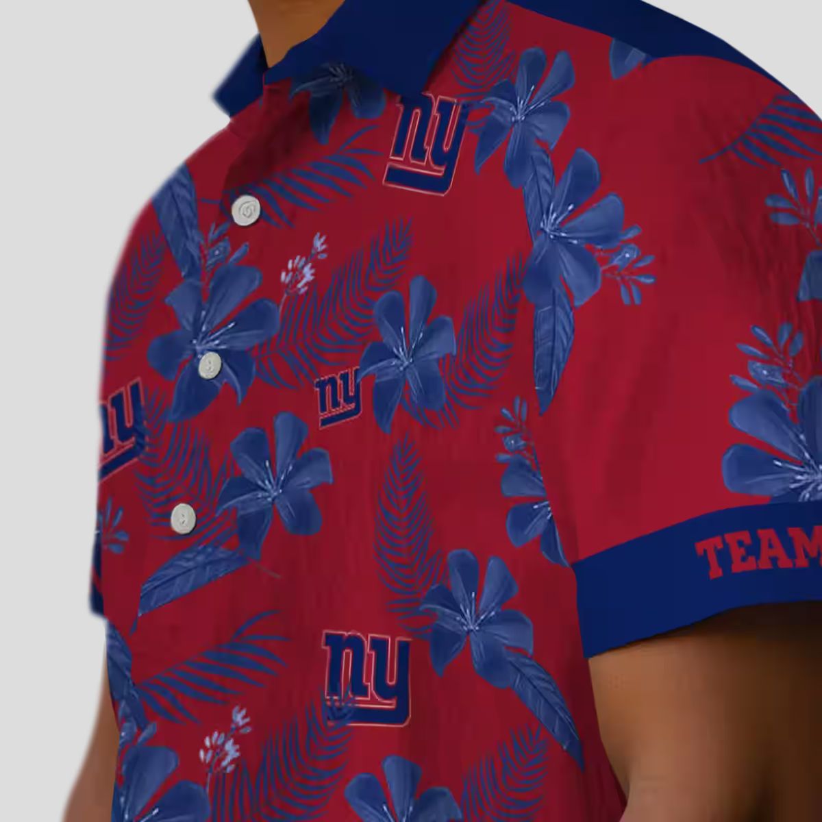 Men’s New York Giants Hawaiian Shirt, Vintage Botanical Print NFL Gear