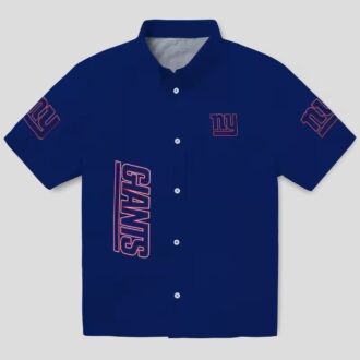 Men’s New York Giants Stuart Minion Hawaiian Shirt, Floral Blue NFL Apparel