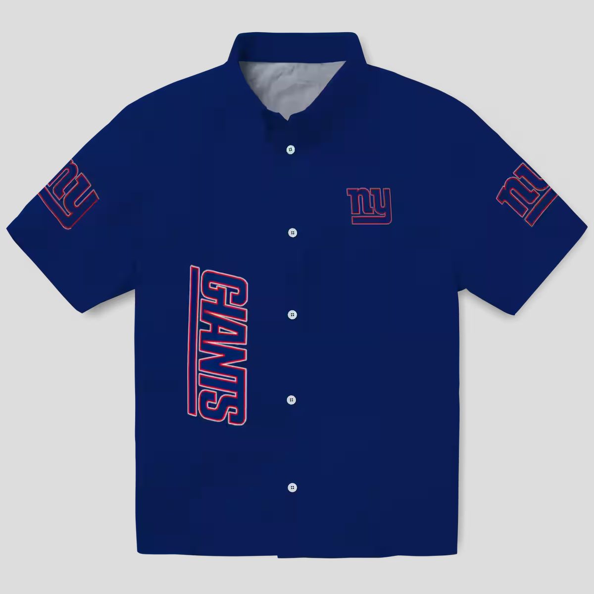 Men’s New York Giants Stuart Minion Hawaiian Shirt, Floral Blue NFL Apparel