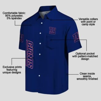 Men’s New York Giants Stuart Minion Hawaiian Shirt, Floral Blue NFL Apparel