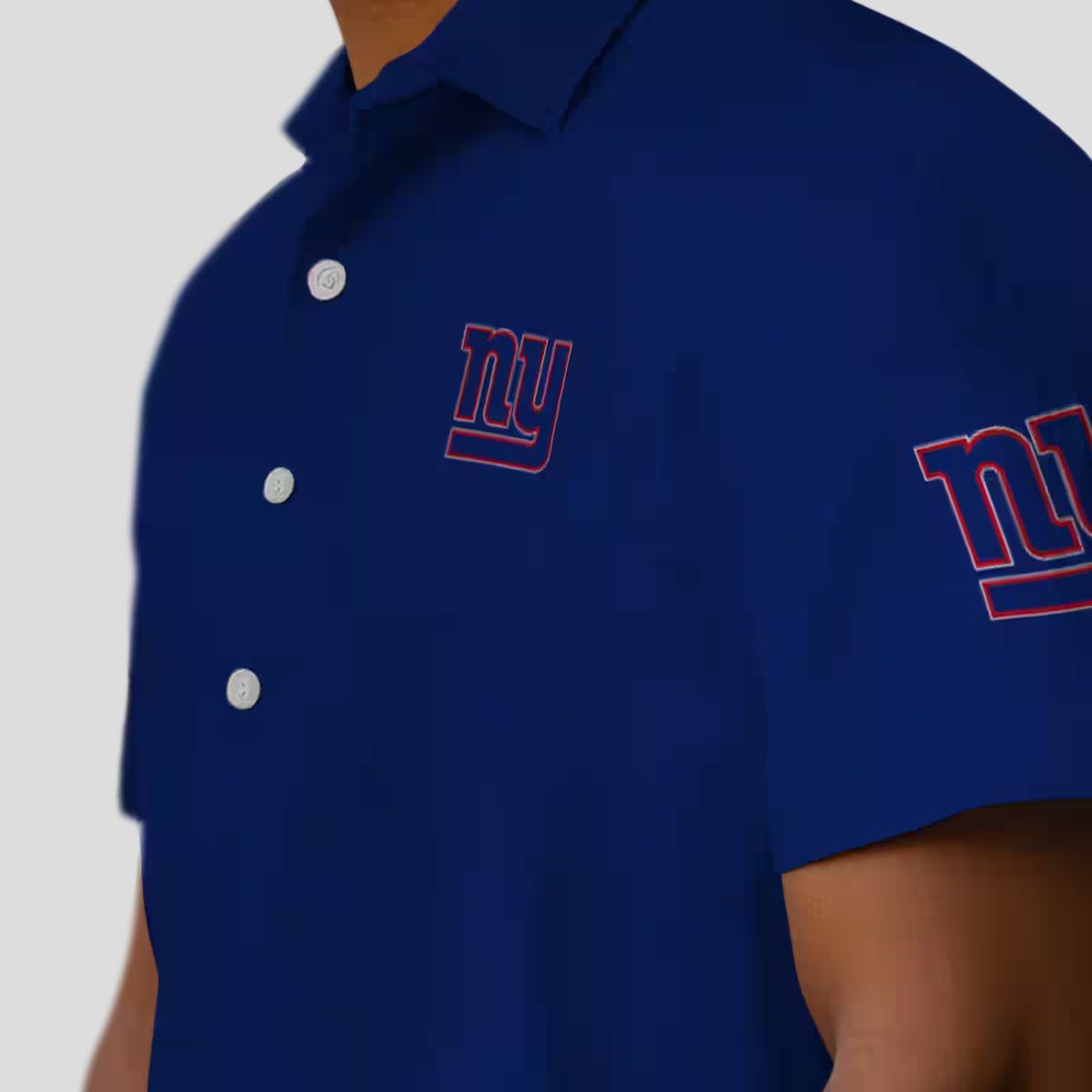 Men’s New York Giants Stuart Minion Hawaiian Shirt, Floral Blue NFL Apparel