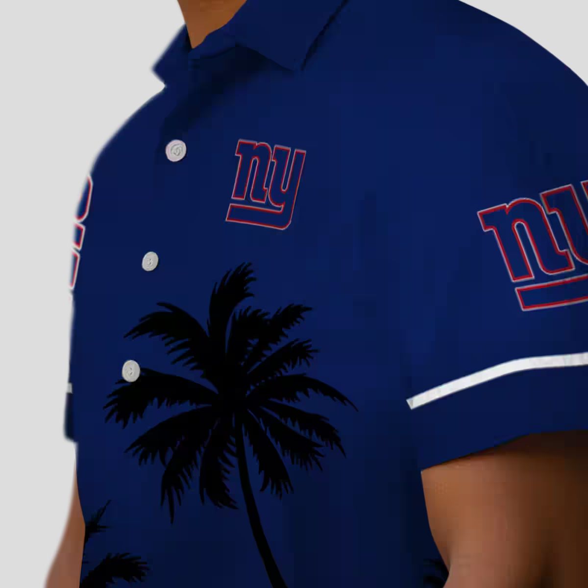 Men’s New York Giants Sunset Hawaiian Shirt, Blue Black Football Tailgate Outfit