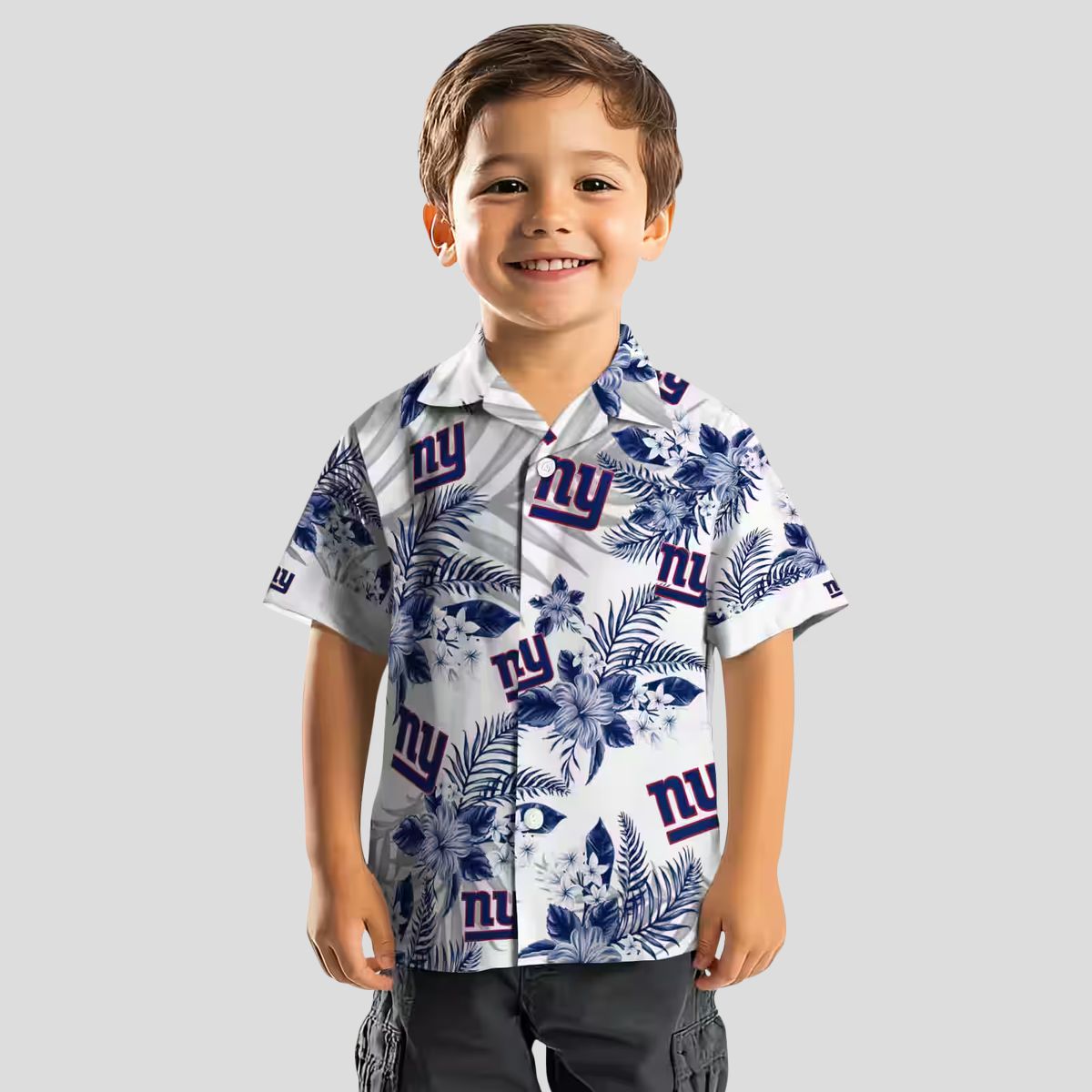 New York Giants Tropical Aloha Hawaiian Shirt, Hibiscus Palm NFL Tailgate Outfit