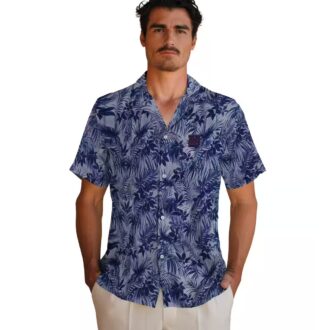 NFL New York Giants Aloha Hawaiian Shirt, Blue Leaf Pattern NFL Summer Wear