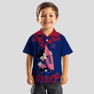NFL New York Giants Mickey Surfing Hawaiian Shirt, Summer Vacation Beach Outfit