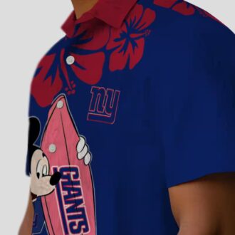 NFL New York Giants Mickey Surfing Hawaiian Shirt, Summer Vacation Beach Outfit