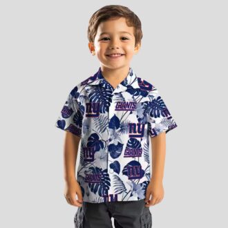 NFL New York Giants Tropical Hawaiian Shirt, Blue White Floral Vacation Apparel