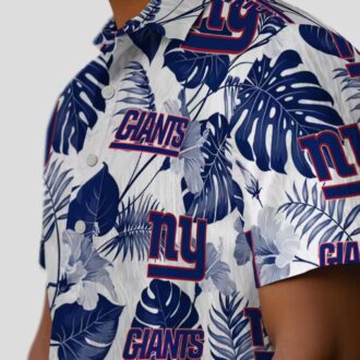 NFL New York Giants Tropical Hawaiian Shirt, Blue White Floral Vacation Apparel