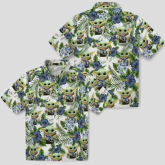 Exclusive Tennessee Titans Hawaiian Shirt, Yoda Green Tropical NFL Fan Apparel