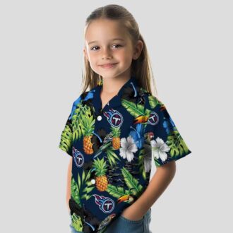 NFL Tennessee Titans Hawaiian Shirt, Toucan Hibiscus Pineapple Design for Summer Beach Fun