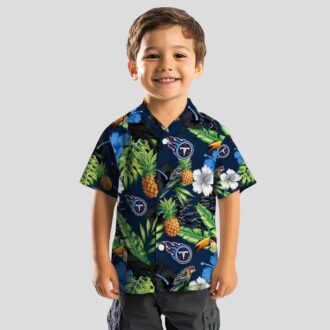 NFL Tennessee Titans Hawaiian Shirt, Toucan Hibiscus Pineapple Design for Summer Beach Fun