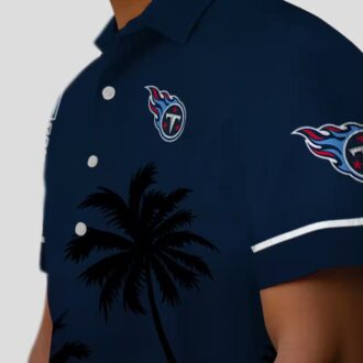 Tennessee Titans Beach Sunset Hawaiian Shirt, Navy Black NFL Shirt for Summerf