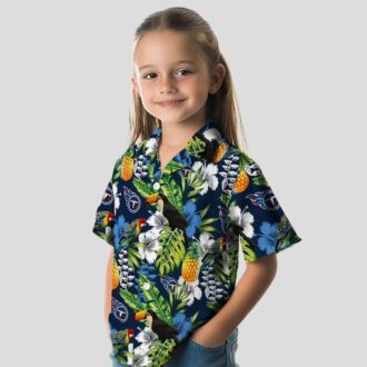 Tennessee Titans Custom Tropical Hawaiian Shirt, Toucan Navy Green Design for Women