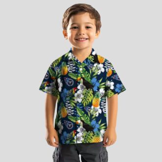 Tennessee Titans Custom Tropical Hawaiian Shirt, Toucan Navy Green Design for Women