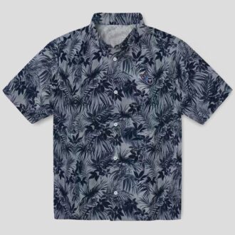 Tennessee Titans Navy Hawaiian Shirt - Leafy Aloha Style with NFL Logo