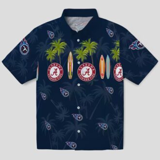 Tennessee Titans Navy Hawaiian Shirt, Surfboard & Palm Aloha Style for Summer