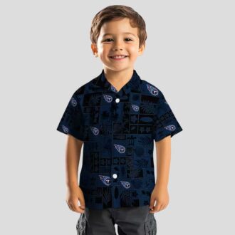 Tennessee Titans NFL Hawaiian Shirt, Tropical Patchwork Navy Black Design for Beach Days