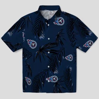 Tennessee Titans Palm Leaf Hawaiian Shirt, Tropical Navy Shirt for NFL Game Day