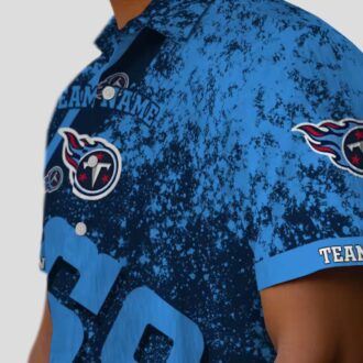 Tennessee Titans Star Stripes Navy Hawaiian Shirt, Custom NFL Beach Shirt for Fans