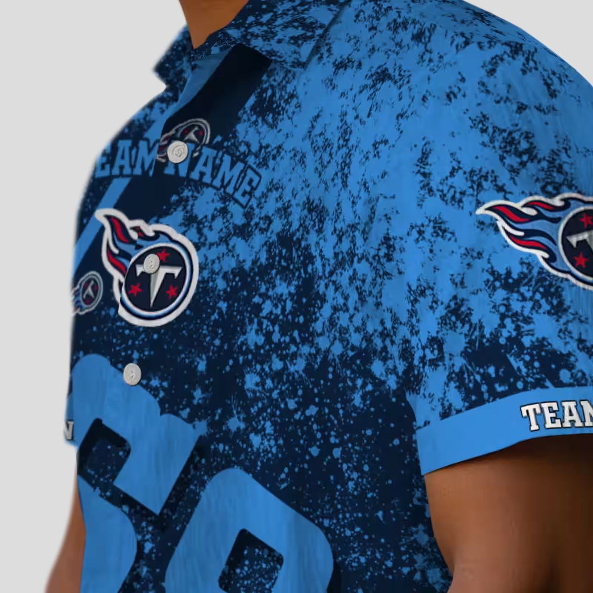 Tennessee Titans Star Stripes Navy Hawaiian Shirt, Custom NFL Beach Shirt for Fans