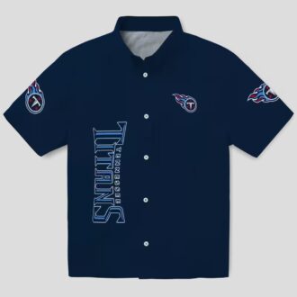 Tennessee Titans Stuart Minion Hawaiian Shirt, Navy Aloha Tropical Shirt for NFL Fans