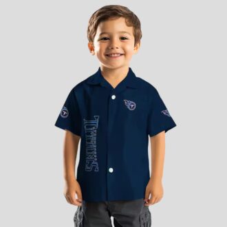 Tennessee Titans Stuart Minion Hawaiian Shirt, Navy Aloha Tropical Shirt for NFL Fans