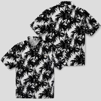 Best Pittsburgh Steelers Aloha Hawaiian Shirt - Palm Print Black & White Summer Outfit