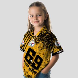 Custom Pittsburgh Steelers Aloha Hawaiian Shirt, Gold Star Stripes Summer Outfit