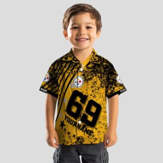 Custom Pittsburgh Steelers Aloha Hawaiian Shirt, Gold Star Stripes Summer Outfit