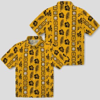 Pittsburgh Steelers Floral Gold Hawaiian Shirt, Beach Summer Outfit