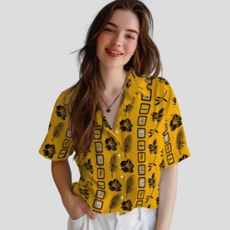 Pittsburgh Steelers Floral Gold Hawaiian Shirt, Beach Summer Outfit
