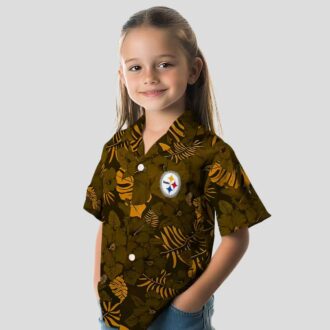 Pittsburgh Steelers Game Day Hawaiian Shirt, Jungle Vibes Gold Summer Outfit