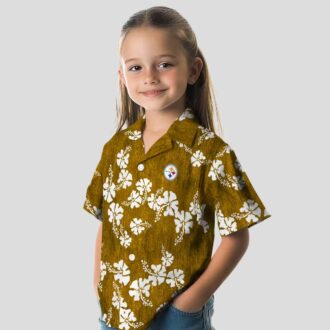 Pittsburgh Steelers Hibiscus Clusters Aloha Shirt, Summer Hawaiian Outfit