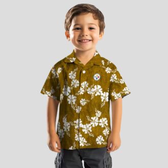 Pittsburgh Steelers Hibiscus Clusters Aloha Shirt, Summer Hawaiian Outfit