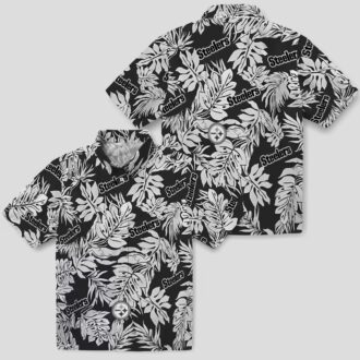 Pittsburgh Steelers Monstera Leaf Hawaiian Shirt, Tropical Beach Shirt for Fans