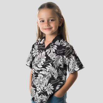 Pittsburgh Steelers Monstera Leaf Hawaiian Shirt, Tropical Beach Shirt for Fans