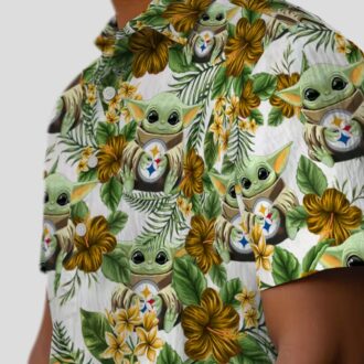 Pittsburgh Steelers Yoda Green Hawaiian Shirt, NFL Tropical Summer Outfit for Men