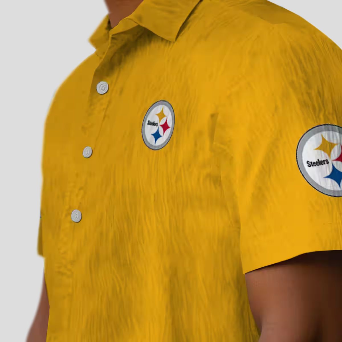 Steelers Stuart Minion Gold Hawaiian Shirt, NFL Team Aloha Shirt for Game Day & Vacation