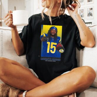 Los Angeles Rams Davante Adams #15 Art Tee Shirt - NFL Fan Gear for Rams Nation