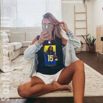 Los Angeles Rams Davante Adams #15 Art Tee Shirt - NFL Fan Gear for Rams Nation