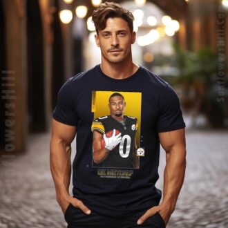 Pittsburgh Steelers x DK Metcalf T-Shirt, Black & Gold NFL Football Art for True Fans