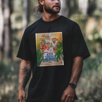 2025 MLB Spring Breakout NC State Wolfpack Baseball Poster T-Shirt with Cozart, Serrano III, Butterworth, Groover