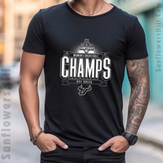 2025 USF South Florida Bulls AAC Women's Basketball Tournament Champions T-shirt