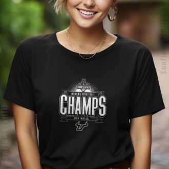 2025 USF South Florida Bulls AAC Women's Basketball Tournament Champions T-shirt