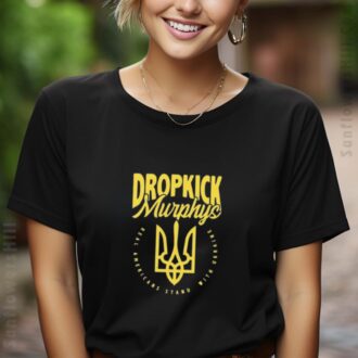Dropkick Murphys Stand With Ukraine T-shirt - Real Americans Support Ukraine 2025
